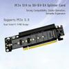AoQhir PH4235 PCIe 5.0 x16 to Dual M.2 Mkey Adapter Card Supports x8 x4 x4 Split for High Speed SSD Expansion Bifurcation Compatible with Mkey NVMe 2230 2242 2260 2280 22110 SSD view 3