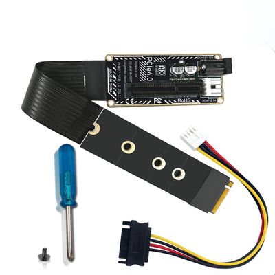 AoQhir PH427 PCIe 4.0 x4 to M.2 M Key Extension Cable Adapter 64Gbps for External GPU and SSD Expansion Flexible FPC Riser Compatible with NVMe 2230 2242 2260 2280 Slots (PH427A-15)