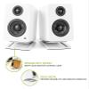 2pcs Desktop Speaker Stands for Medium Bookshelf Speakers & Mid-Size 3-4 for Edifier MR4 MR3 MR3BT White Desk Setup Supplies(White) view 3