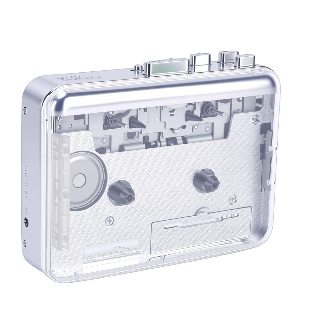 Yunseity Cassette Tape Player, USB Cassette to MP3 Converter with Dual Speakers and Headphone Jack, for Music Enthusiasts and Audio Conversion