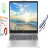 HP 15.6" Business Laptop with 1-Year Microsoft Office 365, 4GB RAM 128GB SSD, Quad-Cores Intel Processor, Windows 11, PLUSERA Earphones & 8-in-1 Hub Included, Natural Silver view 1