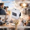 Camera Light Meter Photometer with USB Cable, Silver White, Compact Aluminum Alloy - Aperture and Shutter Priority Modes, OLED Display, Portable for Photography view 3