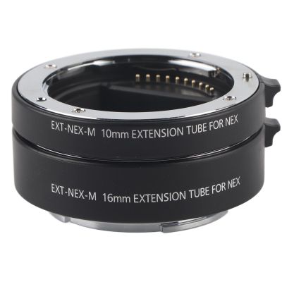 10mm 16mm Macro Autofocus Closeup Adapter Ring for FE E Mount Camera Black - Durable Aluminum Alloy, Precise CNC Processing, Enhanced Macro Photography