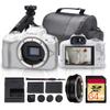 Canon EOS R50 Mirrorless Camera (White) Bundle | 24.2MP APS-C Sensor, Dual Pixel CMOS AF II & 4K Video Recording | Great for Travel & Content (5812C002) + HG-100TBR Tripod + Adapter EF-EOS R + More view 1