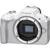 Canon EOS R50 Mirrorless Camera (White) Bundle | 24.2MP APS-C Sensor, Dual Pixel CMOS AF II & 4K Video Recording | Great for Travel & Content (5812C002) + HG-100TBR Tripod + Adapter EF-EOS R + More view 2