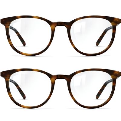 grinderPUNCH Reading Glasses Men Women Fashion Computer Readers Stylish Blue Light Blocking Glasses Gaming Eyeglasses (2 Pack Tortoise Maple, 2.00, x)
