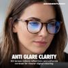 grinderPUNCH Reading Glasses Men Women Fashion Computer Readers Stylish Blue Light Blocking Glasses Gaming Eyeglasses (2 Pack Tortoise Maple, 2.00, x) view 3