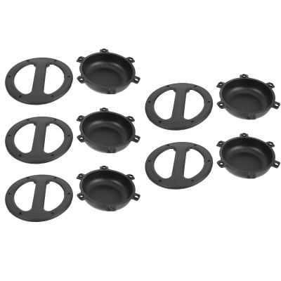 BESPORTBLE 5pcs Recessed Round Loudspeaker Handles Audio Cabinet Handles Black Abs Stage Speaker Replacement for Speaker Box Accessories