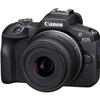 Canon EOS R100 Mirrorless Camera with 18-45mm Lens Bundle | 24.2MP APS-C Sensor, Dual Pixel AF & 4K Video | for Beginners & Family Photography (6052C012) + Adapter EF-EOS R + 64GB Card + More view 2