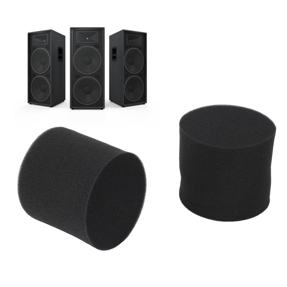 2 Pcs Speaker Port Tube Foam Sponge Plugs, 90mm Dia 80mm Height, Reduce Standing Wave Bass Air Port for Loudspeaker Cabinet