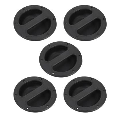 BEBEMOKO 5pcs Black Round Abs Loudspeaker Handles for Stage Audio Speaker Cabinets, Sturdy Speaker Accessories for Professional Audio Equipment, 146x38mm