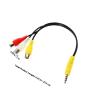 Gatuida 4pcs 3-Way Av Splitter Cable 3.5mm to 3 Female Audio Video Adapter Cord for Tv Set-top Box Connection Household Electronics view 2