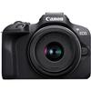 Canon EOS R100 Mirrorless Camera with 18-45mm Lens Bundle | 24.2MP APS-C Sensor, Dual Pixel AF & 4K Video | Great for Beginners, Travel, & Family Photography (6052C012) + 64GB Card + Bag + More view 3
