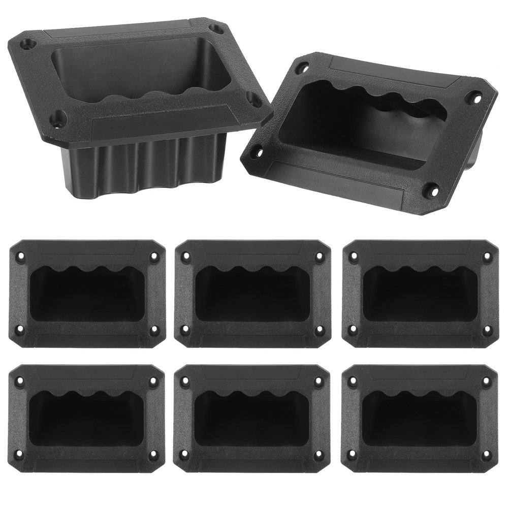 STAHAD 8pcs Black Plastic Speaker Handle Replacement Side Handles for Professional Audio Equipment, Sturdy Carry Straps for Stage and Amplifier Use