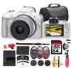 Canon EOS R50 Mirrorless Camera with 18-45mm Lens Bundle | 24.2MP APS-C Sensor, Dual Pixel CMOS AF II & 4K Video | Great for Beginners & Everyday Photography (5812C012) + 64GB Card + Bag + More view 1