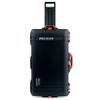 Black Pelican 1615 Air case with Orange Handles & latches. Comes with grey Padded dividers & mesh lid organizer. view 2