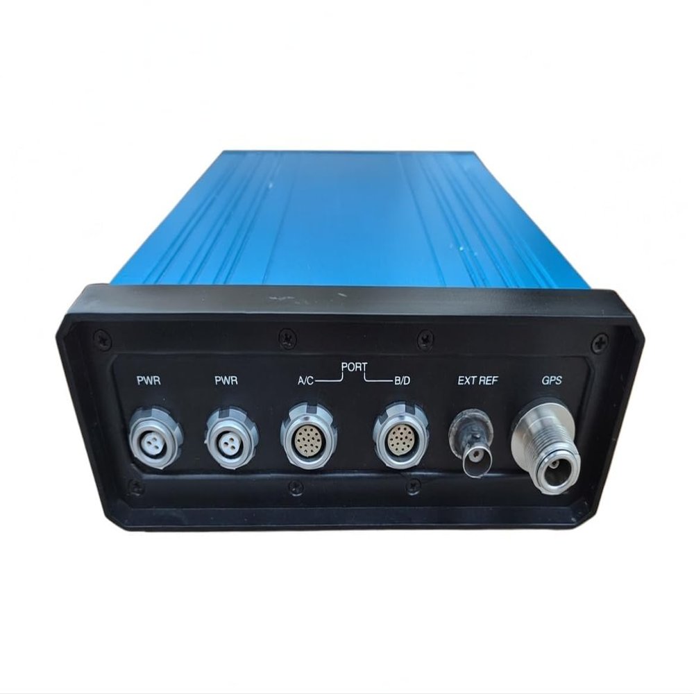 Dual-Frequency GNSS Receiver Sensor for Surveying - High-Precision Geodetic GPS Base Station - Rugged Blue Aluminum Housing