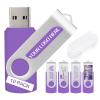 10 Pack Custom USB Flash Drives 8GB USB 3.0,Bulk Personalized Thumb Drives with Logo for Business, Events, Text or Image Printing, JBOS Customized Memory Sticks-Purple view 1