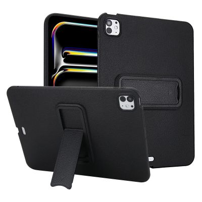 iDOMi Case for iPad Pro 11 Inch (M5 2025/ M4 2024), Shockproof Cover with Kickstand Full Body Protective Bumper, Black