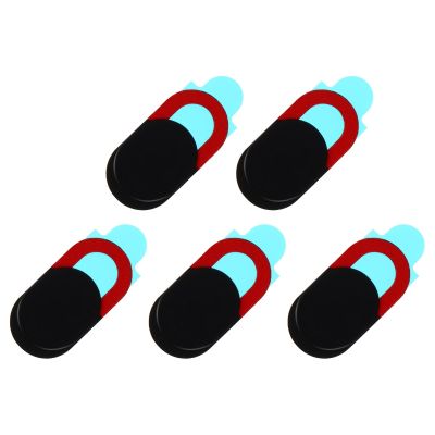 Alipis 5pcs Laptop Webcam Covers Privacy Stickers, Computer Phone Camera Cover Slide, Black Red Multi-Color, Privacy Protector for Online Meetings and Video Calls