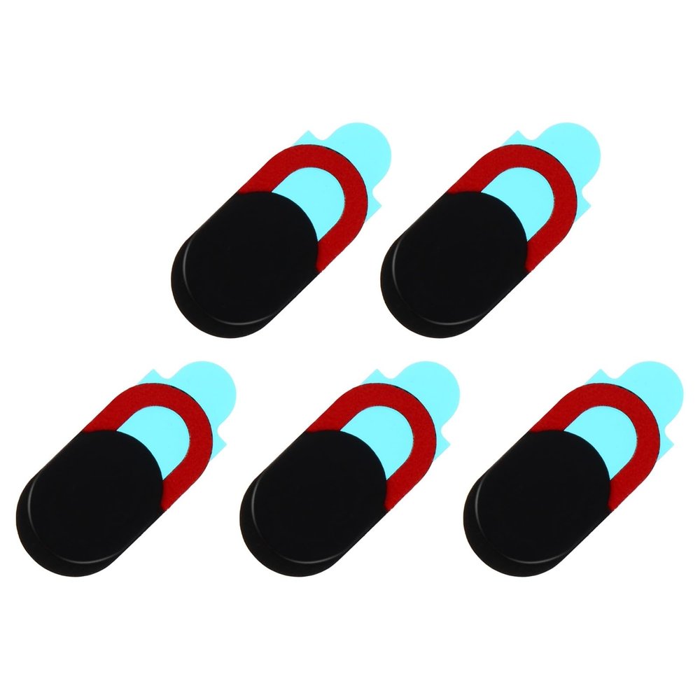 Alipis 5pcs Laptop Webcam Covers Privacy Stickers, Computer Phone Camera Cover Slide, Black Red Multi-Color, Privacy Protector for Online Meetings and Video Calls