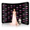 8x13 FT Curved Tension Fabric Displays Custom Trade Show Backdrop with Your Logo/Design Images Trade Show Display Booth Suitable for Exhibition, Conventions, Media Events, Photoshoots, and More view 1
