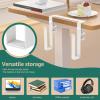Mimoyalaso Adjustable Side Laptop Mount No Drill Desk Storage Organizer Metal Hanging Notebook Holder Punch Clamp for Laptop Document with Scratch Silicone view 2