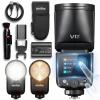 Godox V1 MID C Flash for Canon, 55W Round Head Speedlite Touchscreen, Upgrade 24mm, 650+Full Power Pops, 1.7s Recycle, TTL/HSS 1/8000s V1MID Lightweight Travel Flash for EOS R5 R6II R8 R50 Fits AK-R1 view 1