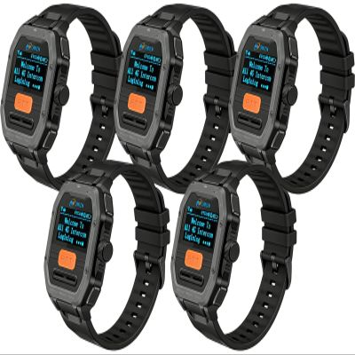 GT5 Watch Walkie Talkie Unlimited Range, 4G LTE PTT Two Way Radio with Pre-Installed SIM, Lifetime Free, VOX Hands Free, AES256 Encryption for Commercial, Industrial, Family, Security and Outdoor etc