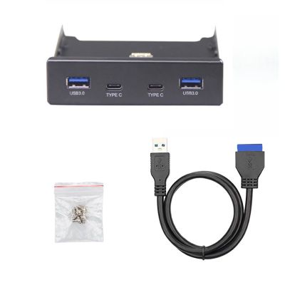 3.5 Inch USB-C & USB 3.0 Front Panel Floppy Disk Bay 19/20 Pins Motherboards - Upgrade Your with Dual Ports