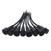 10Pairs M16 Waterproof 2 3 4 5 Pin IP65 Cable Wire Plug for LED Strips Male and Female Jack 22mm nut Connector 20CM OD 6mm(2Pin) view 2