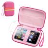Carrying Case for Innioasis G5 MP3 with 2 Pack Soft Screen Protectors - Hard Shell Protective Carrying Case, Portable Travel Storage Bag,Anti-scrathes&Shockproof,Pink view 1