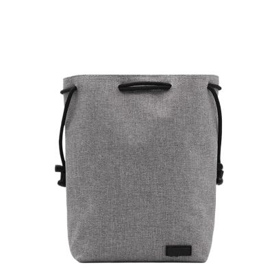 Camera Bag Backpack Lens Bag Drawstring Pouch Fleece Waterproof Camera Bag Protect Compatible for Nikon, Compatible for Canon(Square Grey M H007)