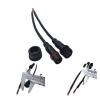 10Pairs M16 Waterproof 2 3 4 5 Pin IP65 Cable Wire Plug for LED Strips Male and Female Jack 22mm nut Connector 20CM OD 6mm(5Pin) view 3