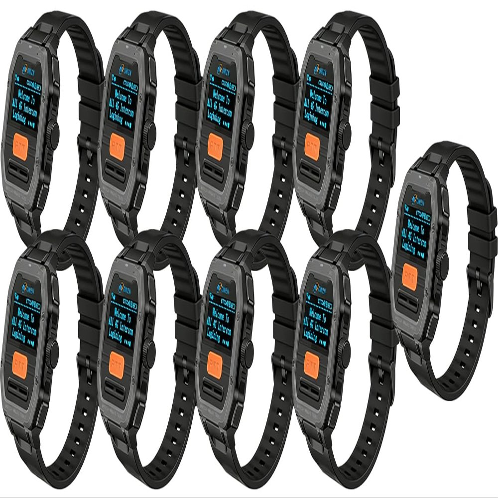 GT5 Watch Walkie Talkie Unlimited Range, 4G LTE PTT Two Way Radio with Pre-Installed SIM, Lifetime Free, VOX Hands Free, AES256 Encryption for Commercial, Industrial, Family, Security and Outdoor etc
