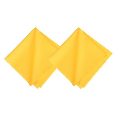 MECCANIXITY Eyeglasses Cloth Microfiber Cleaning Cloth for Eyeglasses Glasses Record Lenses Screens Cameras Cell Phone LCD TV Screens Tablets Laptop, Anti-Static 16" Yellow 2pcs