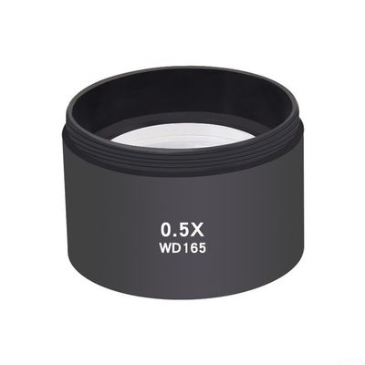 0.7X Stereo Microscope Objective Lens 0.5X/0.7X/.0X/2.0X Glass Auxiliary Lens for Trinocular Binocular Zoom Microscopes 48mm Mounting Diameter Black(0.5X)