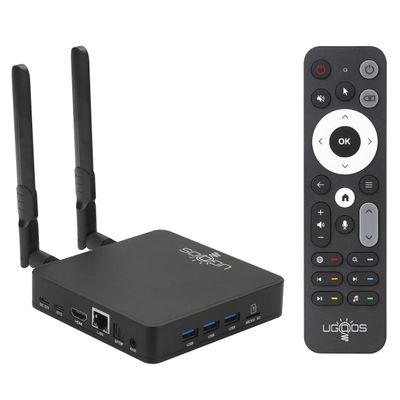 Ugoos AM9 PRO TV Box Android 14.0 Amlogic S905X5-J 4GB RAM 64GB ROM 2.4G/5G Dual WiFi Ethernet 1000M USB 3.0 BT5.3 Support AV1 VP9 H.265 4K HDR Box