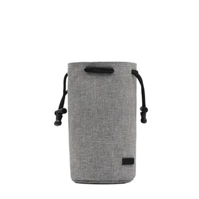 Camera Bag Backpack Lens Bag Drawstring Pouch Fleece Waterproof Camera Bag Protect Compatible for Nikon, Compatible for Canon(Round Grey M H003)