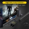 8K@60Hz 4K@120Hz HDMI2.1 Audio Extractor 2 in 1 Out Switch,48 Gbps,HDCP 2.3, SPDIF 5.1Ch,L/R 2.1Ch,Supports,ARC TV Apps,VRR,ALLM,HDCP Bypass,HDR,Dolby Vision Atmos,Soundbar,Graphics Card view 3