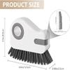 2 in 1 Groove Cleaning Brush Window Track Cleaning Tools, 2026 New Multifunction Hard Bristle Crevice Cleaning Brush with Hidden Scraperfor Sliding Door Track, Window Sill, Shutter Door (Gray) view 2