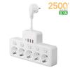 EU AC Plug Power Strip with Independent Switch and USB-C Charging Adapter - Wall Mounted Network Filter Socket(EU Plug White) view 2