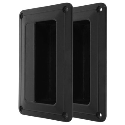 GALPADA 2pcs Portable Plastic Side Handles Speaker Handle Replacement Kit Recessed Small Carry for Pa Dj Stage Speaker Cabinets Black