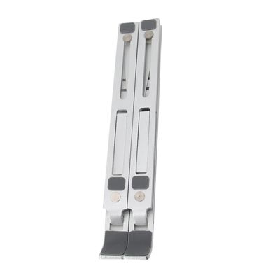 BESPORTBLE Aluminum Alloy Laptop Stand Adjustable Laptop Riser with Heat Dissipation Foldable Computer Holder for Home and Office Use Portable Silver