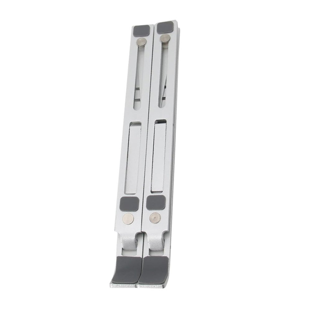 BESPORTBLE Aluminum Alloy Laptop Stand Adjustable Laptop Riser with Heat Dissipation Foldable Computer Holder for Home and Office Use Portable Silver