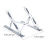 BESPORTBLE Aluminum Alloy Laptop Stand Adjustable Laptop Riser with Heat Dissipation Foldable Computer Holder for Home and Office Use Portable Silver view 2