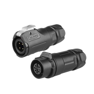 1Pcs M12 Waterproof Industrial Connector LP12 Male Mating 2 3 4 5 6 7 8 Pin Mini Electric Connector(4 Pin Set)