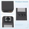 Chewtoyo 1080P Body Camera, 180 Rotating Lens, Infrared Night Vision, Noise Reduction, 1.3 LCD, Up to 256Gb Tf Card Support, Includes Clip and Cable view 2