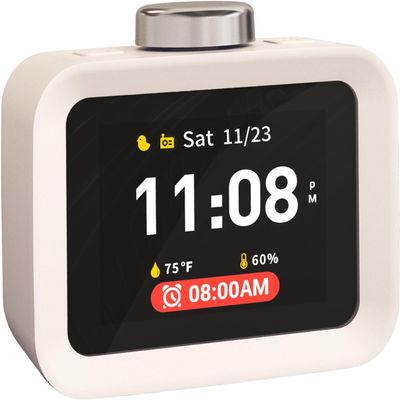 Dekala ChronoSense Alarm Clock for Bedroom Temperature Humidity, 7-Day Programmable 4 Alarms, 100dB Loud Gradual Alarm for Heavy Sleeper, Visual Timer Clock RadioWhite Noise Sound Machine