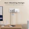 7-in-1 Multi USB Wall Socket Cube with 3 AC Outlets, USB-A and Type C, EU Plug Power Strip with On/Off Switch for Office(Blue 3AC 2U2C) view 4
